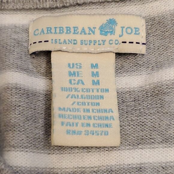 Caribbean Joe Island Supply Co. Striped v neck sweater - Picture 4 of 8